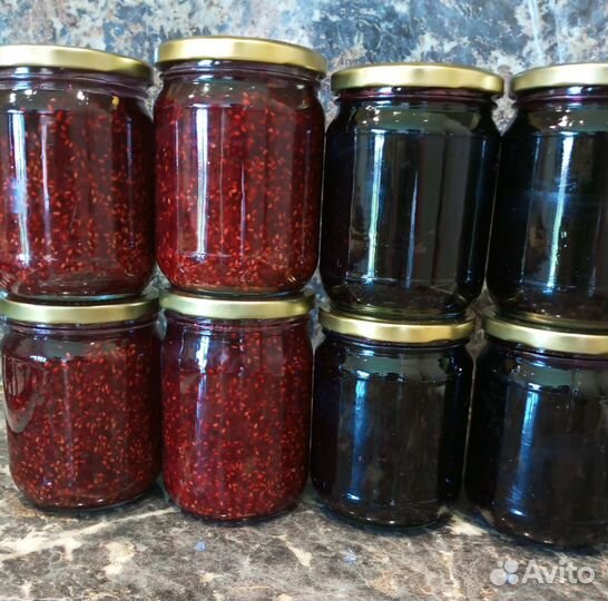 Малиновое варенье, черничное варенье