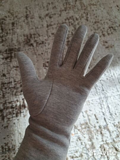 Перчатки трикотажные женские на кролике