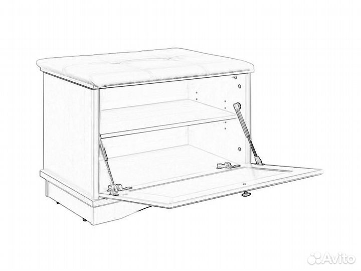 Тумба для обуви турин, Дуб Каньон