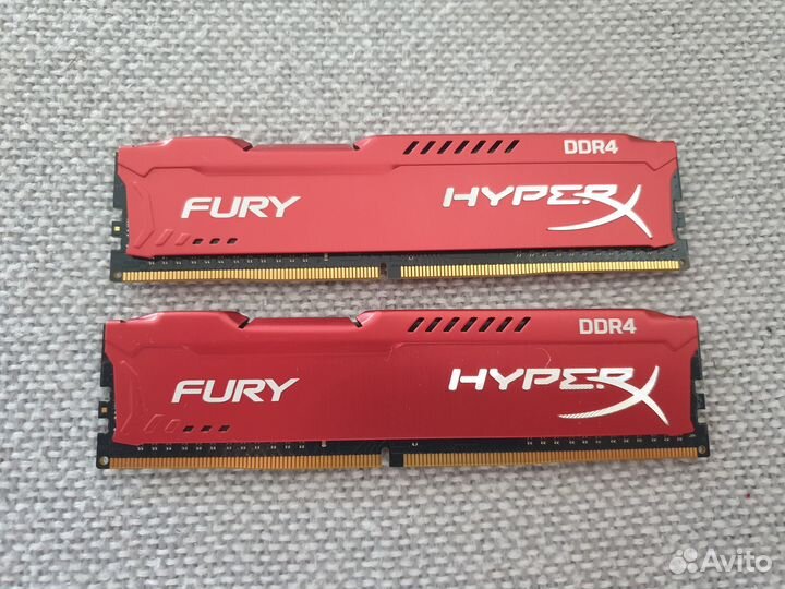 Kingston HyperX Fury Red 16 гб (8 гб x 2 шт.) DDR4