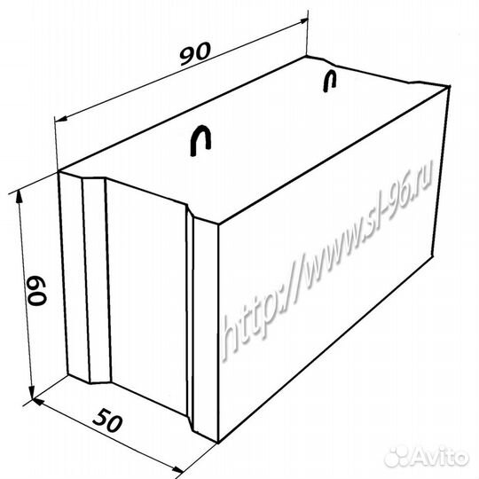 Бетонный блок фбс 9-5-6