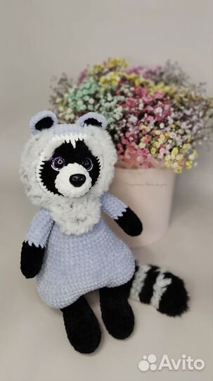 Енот мягкая игрушка ручной работы