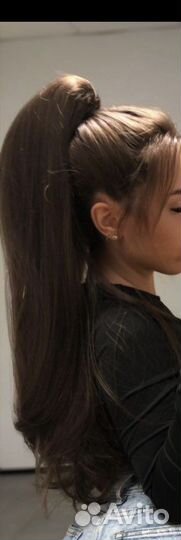 Шиньон прямой на крабе