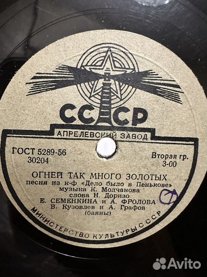 Пластинкидля грамофона
