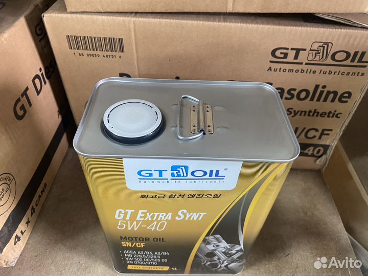 Масло моторное GT OIL GT extra synt 5W-40 4л