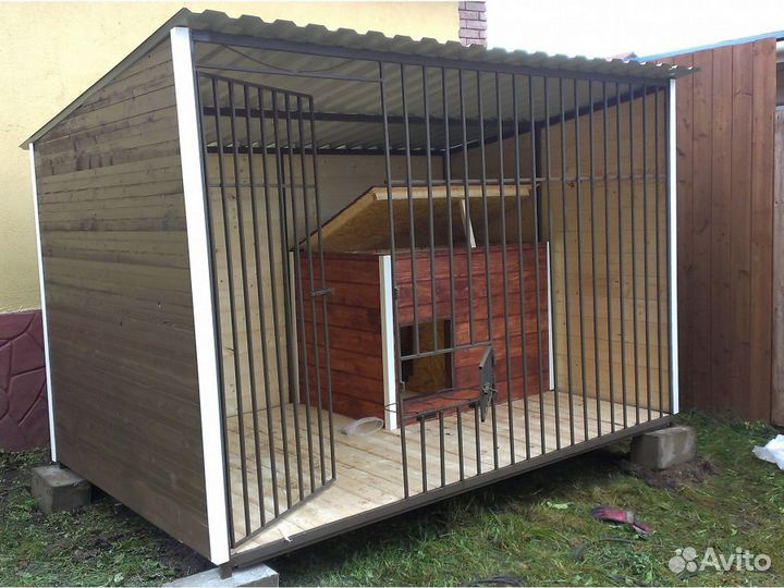 Будка для собаки с вольером