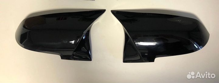 Накладки на зеркала (крышки) bmw f30 чёрный глянец