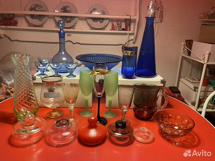 Стекло винтажное цветное