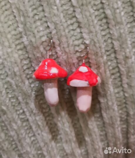 Серьги Мухоморчики