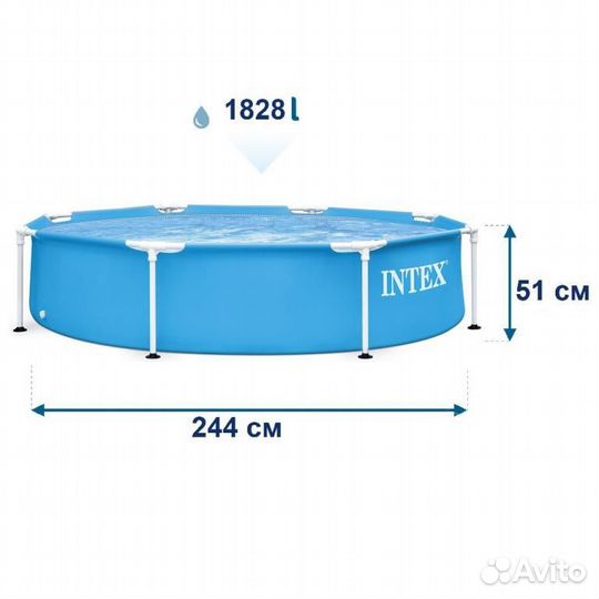 Каркасный бассейн Intex 28205 244х51 см