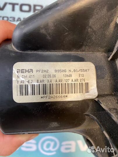 Вентилятор отопителя peugeot 307