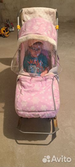 Детские санки коляска