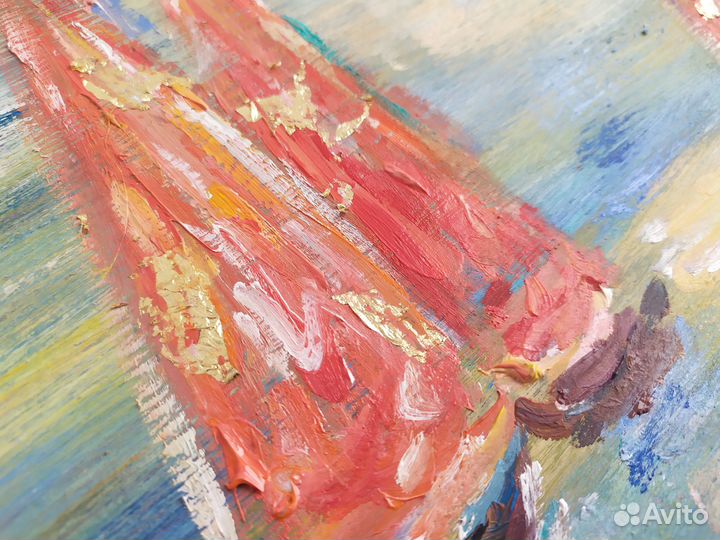 Картина маслом яхты