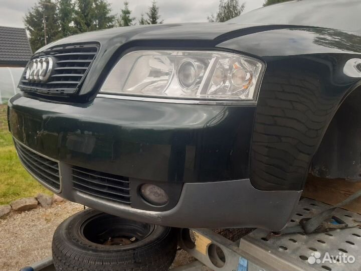 Бампер на ауди А6 С5 рестайл зелёный