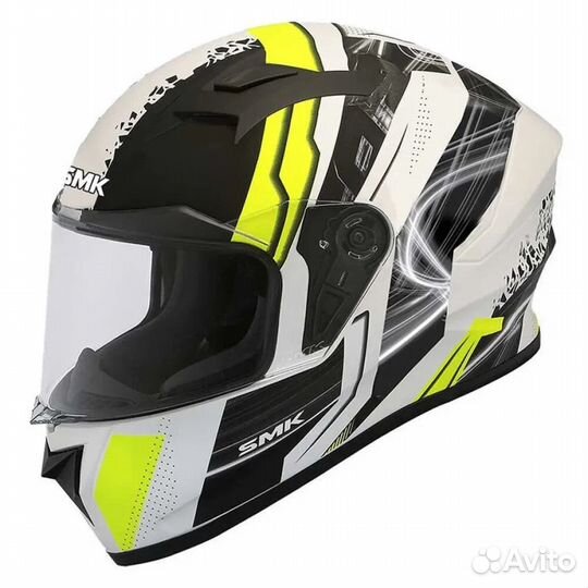SMK Stellar Swank ECE 22.06 full face helmet White