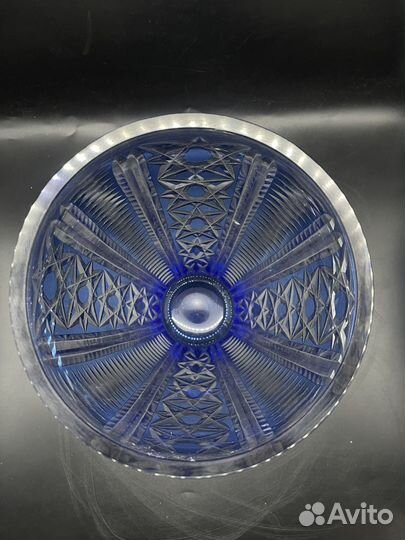 Ваза для цветов синее стекло СССР (сзр)