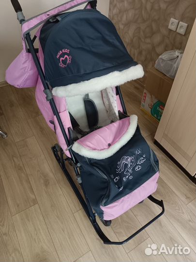 Санки коляска nika