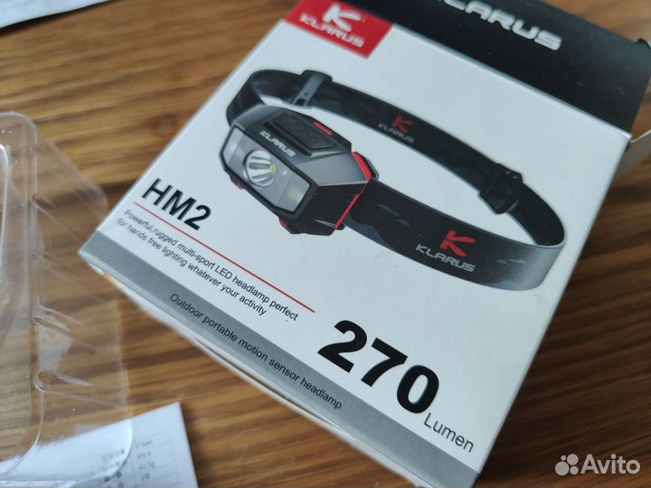 Фонарь налобный Klarus HM2 270Lm 3xAAA