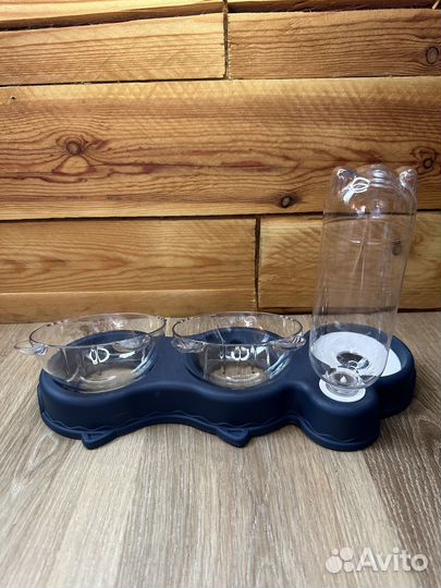 Миска для кошек и собак с поилкой