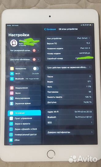 iPad mini 4 128gb wifi