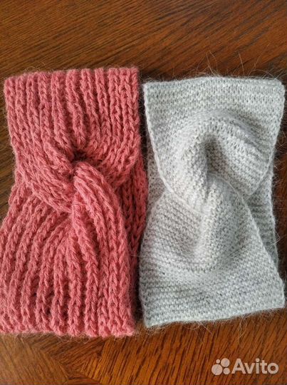 Пряжа шерсть СССР и альпака Перу, шапка повязки