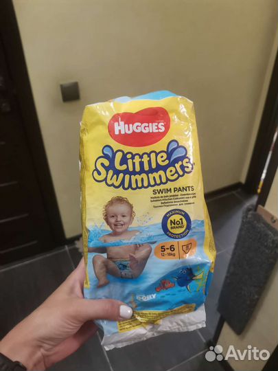 Подгузники для плавания huggies 5-6 12-18 кг