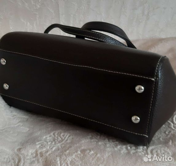 Сумка кожаная,коричневая Afina