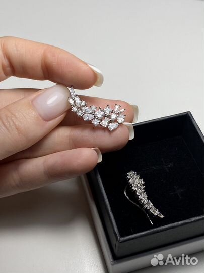 Серьги каффы серебро