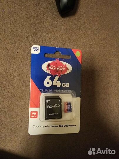Карта памяти micro sd xc 64gb