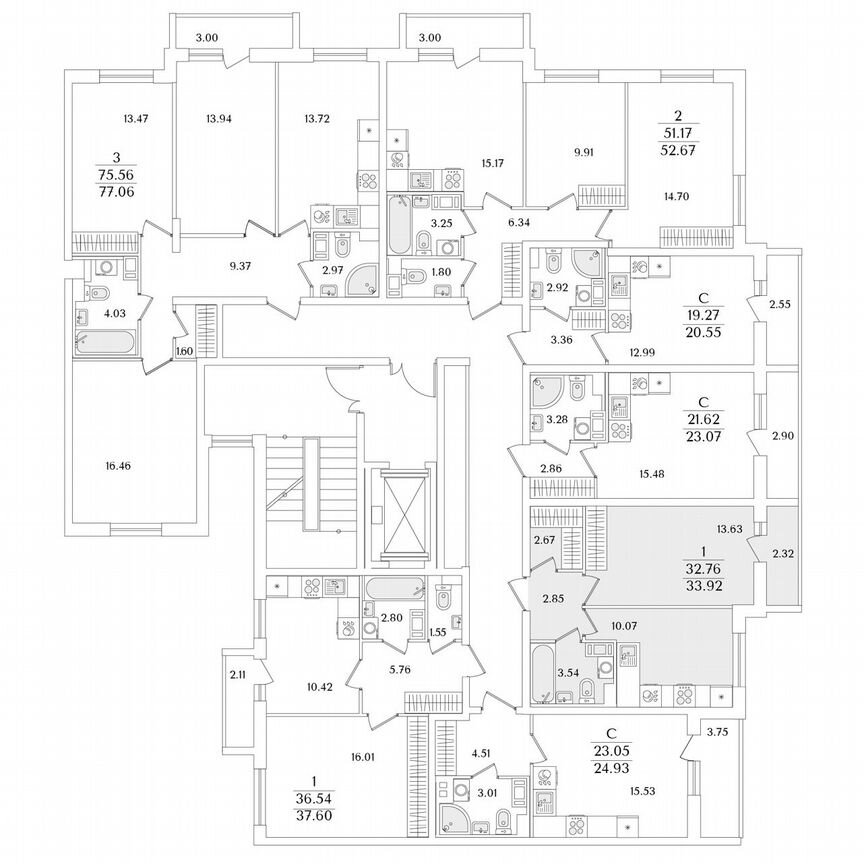 1-к. квартира, 33,9 м², 6/9 эт.