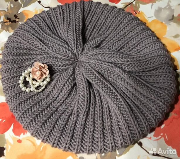 Берет французский вязанный ручной работы