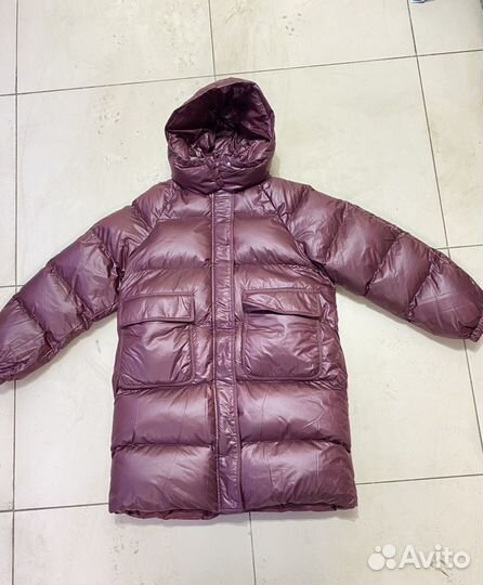 Пуховик зимний длинный женский