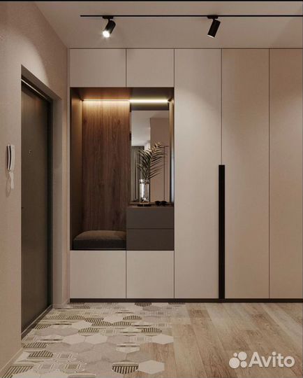 Прихожая с пуфиком