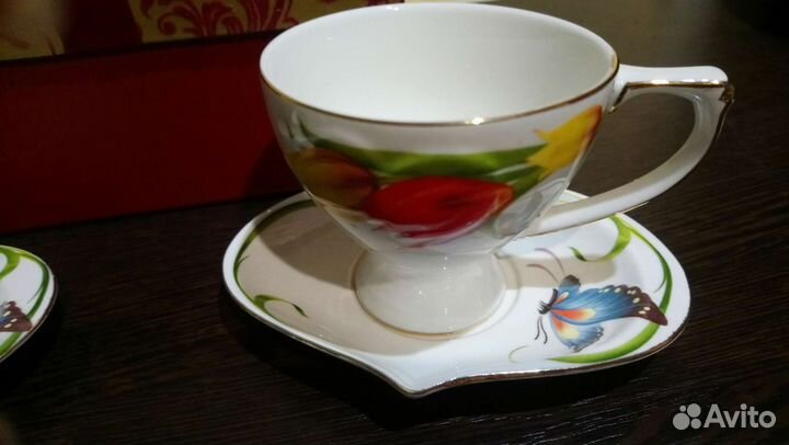 Чашки с блюдцами чайная пара