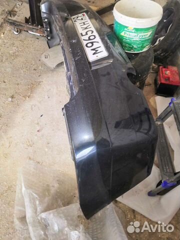 Бампер задний рено логан оригинал серый