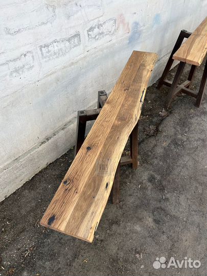 Полка из старого дуба в стиле лофт