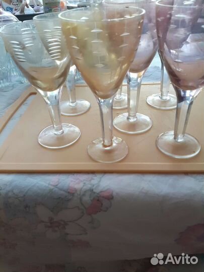 Фужеры цветное стекло СССР