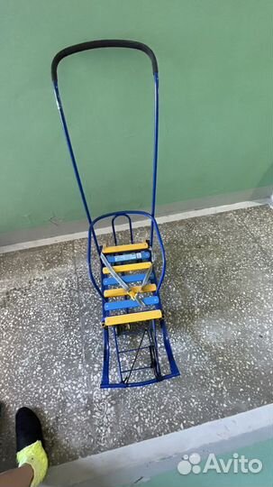Детские санки с колесами nika