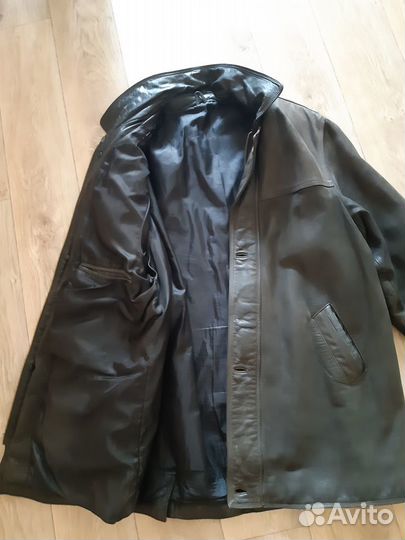 Куртка кожаная мужская удлиненная 54-56