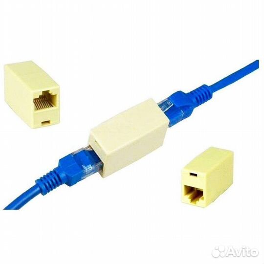 Соединитель для интернет кабелей RJ-45 мама-мама