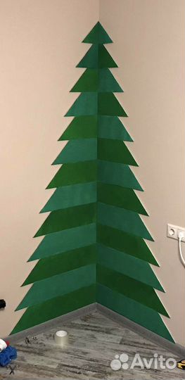 Ёлка новогодняя деревянная настенная (handmade)