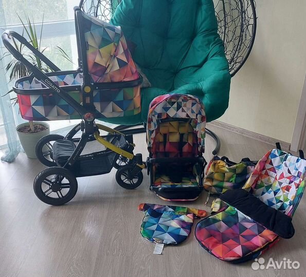 Коляска 2 в 1cosatto(есть автолюлька с адаптерами)