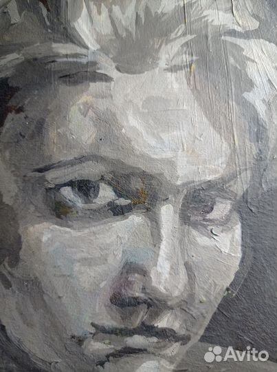 Женский портрет №4. Картон, масло, размер 21 х 25