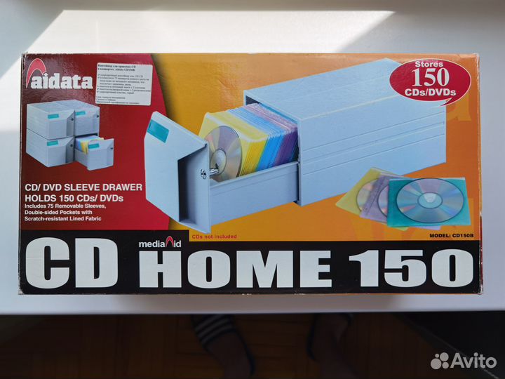Контейнер для хранения CD-DVD дисков Aidata CD150B