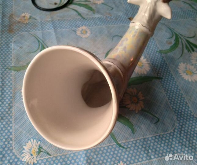 Салфетница фарфор СССР корова, рог перламутр