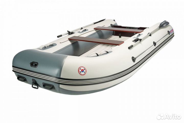 Лодка mishimo lite DF 370 бело-серая