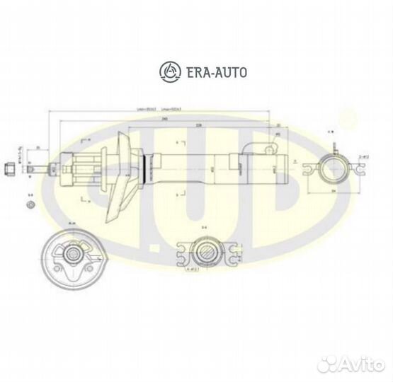 GUD GSA634812 Амортизатор skoda octavia -04 перед.лев./прав.газ