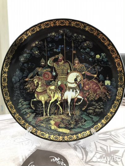 Тарелка три богатыря