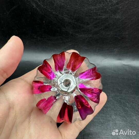 Елочная игрушка шар ребристый глинка редкий