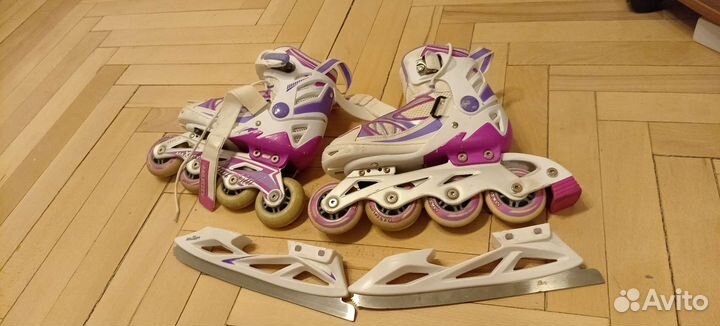 Коньки и ролики 2 в 1